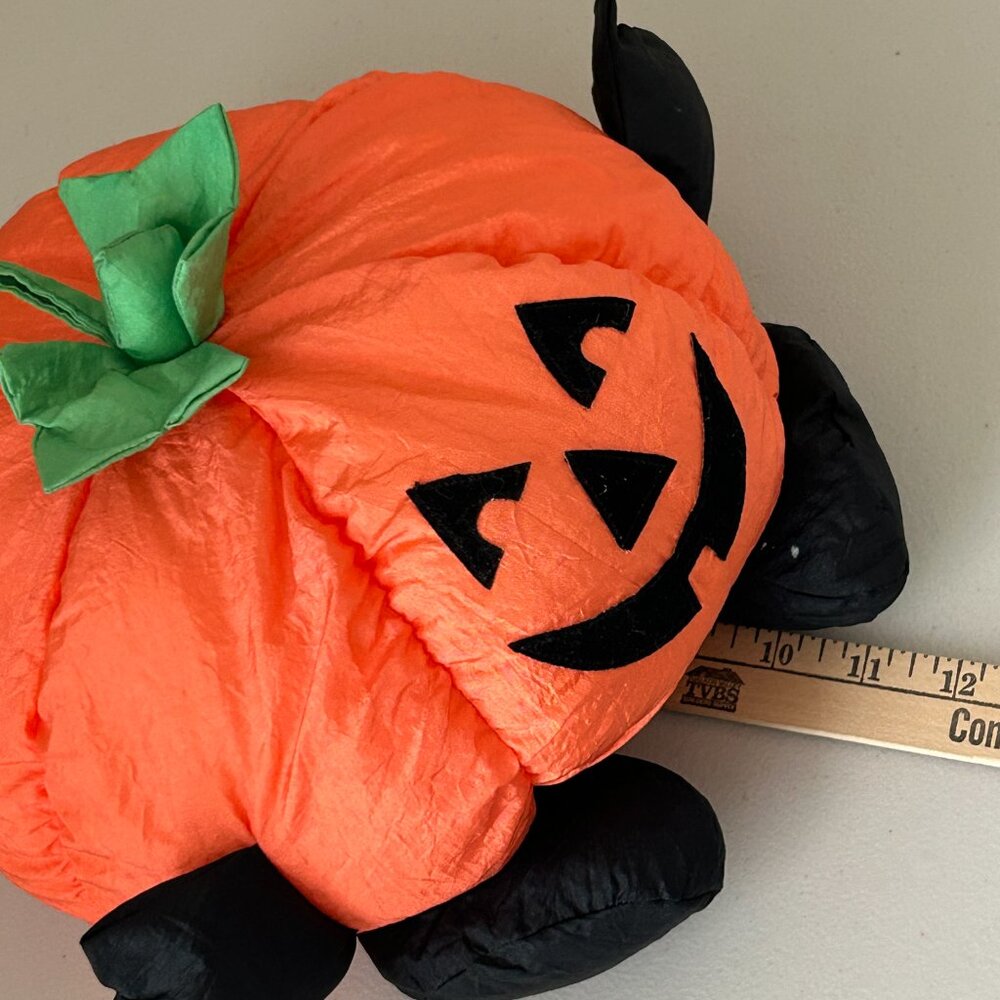 Gibson Greetings Pumpkin Plush Nylon Jack o Lantern Halloween Parachute 1993 - Picture 8 of 16